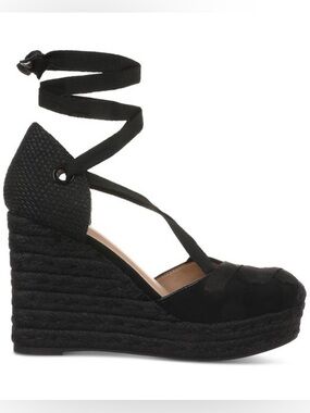 🔥INC International Concepts
Women's Black Merryy Espadrille Wedge Sandals🔥